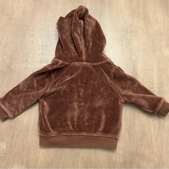 U.S. Polo Assn Brown Baby Zip Up Hoodie Jacket Size 12M - Picture 3 of 8